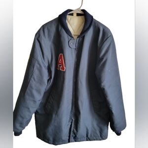 Vintage 70s 80s Work Mechanic Navy Jacket Reworked Mens Large Gray